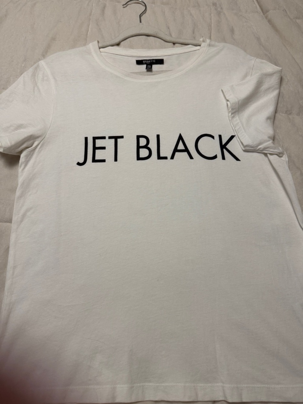 Brunette the label JET BLACK Graphic Tee in White